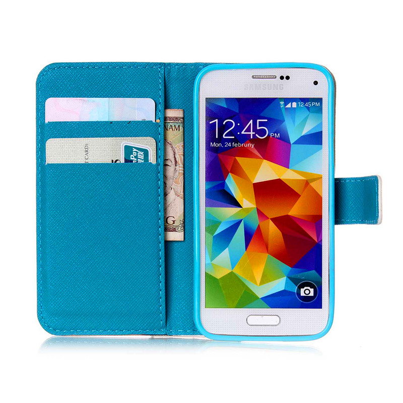 Galaxy S5 MINI case wallet leather case printed