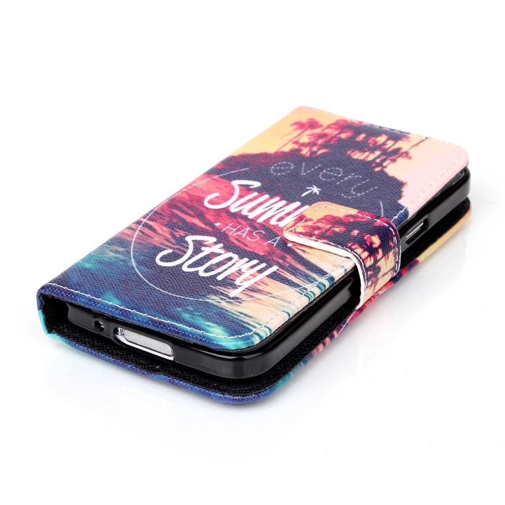 Galaxy S5 MINI case wallet leather case printed