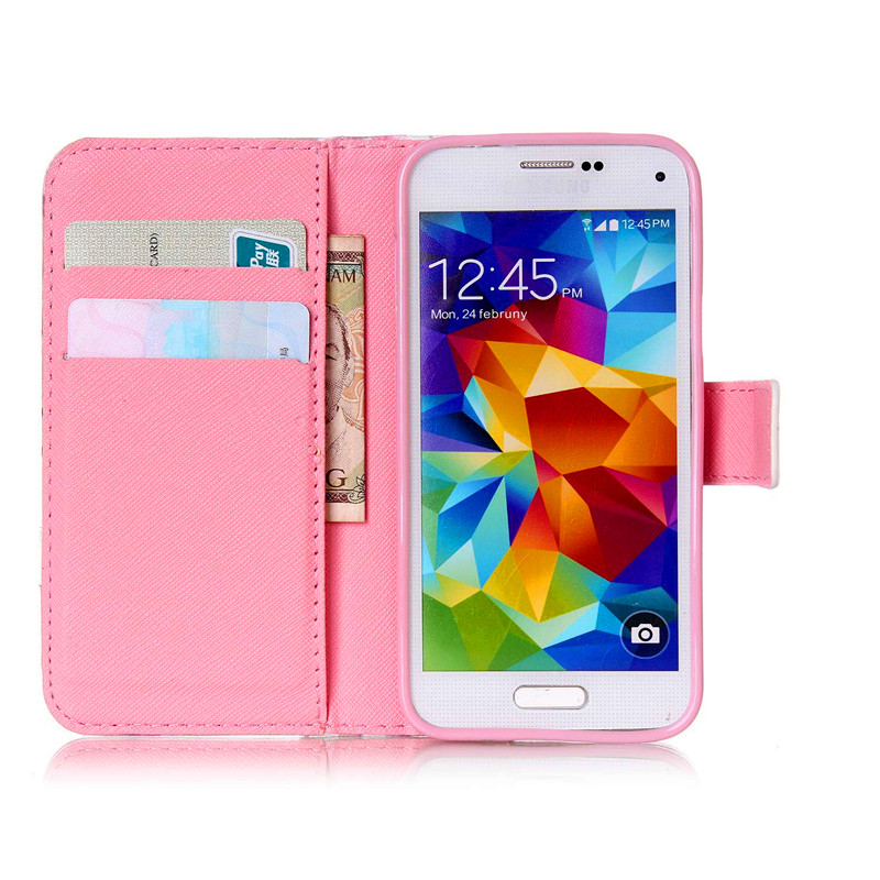 Galaxy S5 MINI case wallet leather case printed