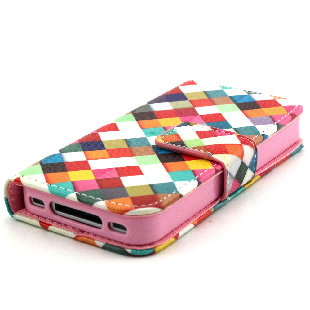 iPhone 4 4s case wallet leather case printed