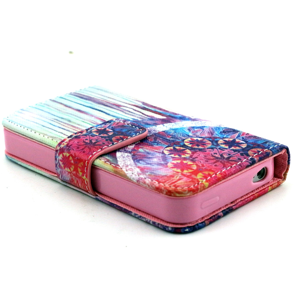 iPhone 4 4s case wallet leather case printed