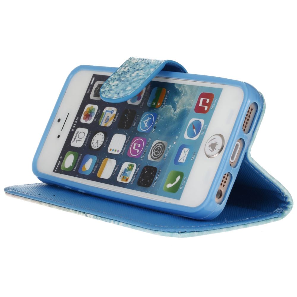 iPhone 5 5s SE case wallet leather case printed