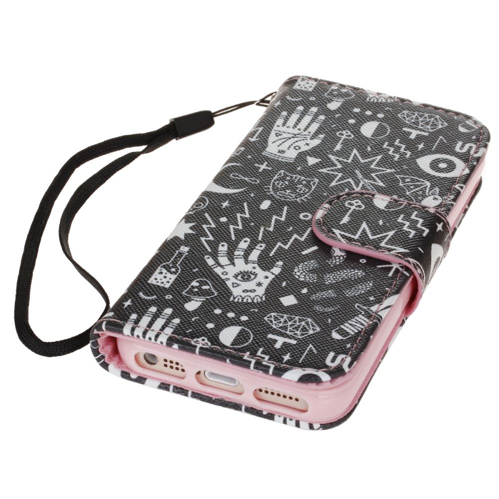 iPhone 5 5s SE case wallet leather case printed