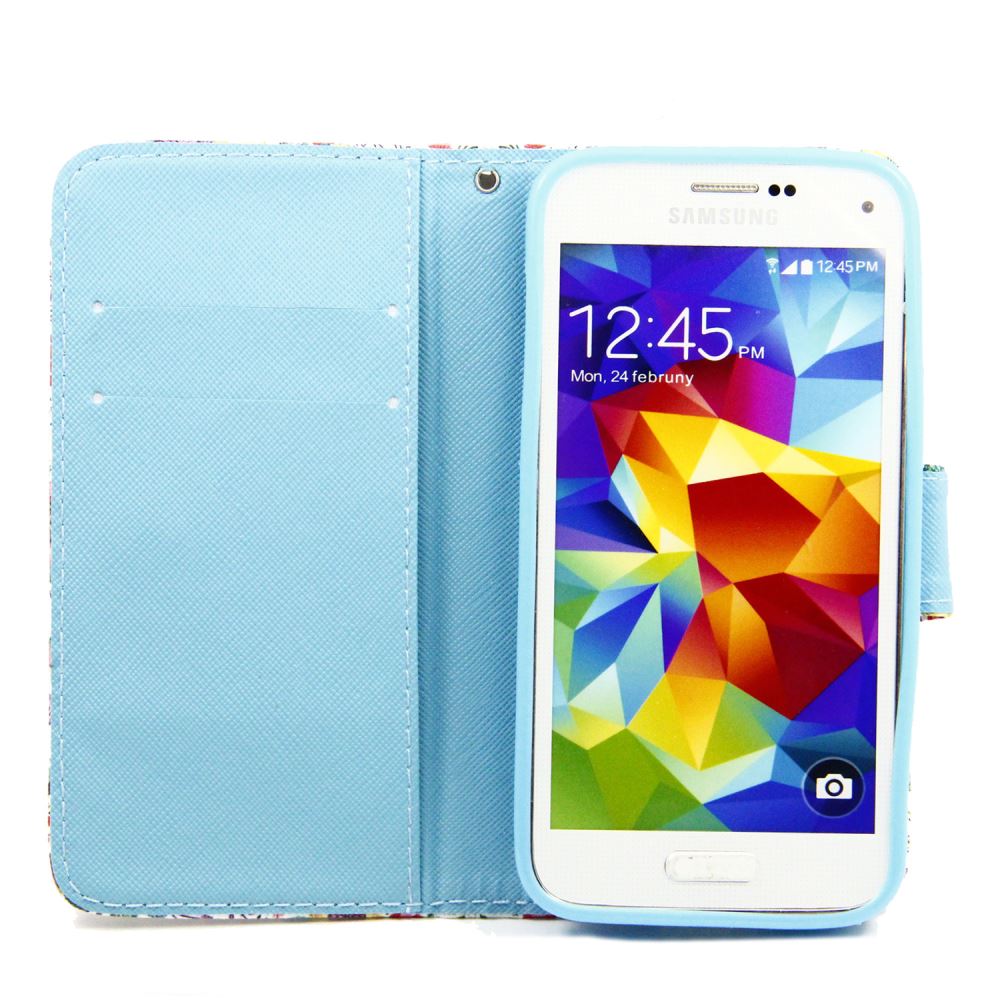 Galaxy S5 MINI case wallet leather case printed