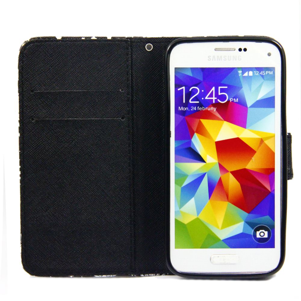 Galaxy S5 MINI case wallet leather case printed