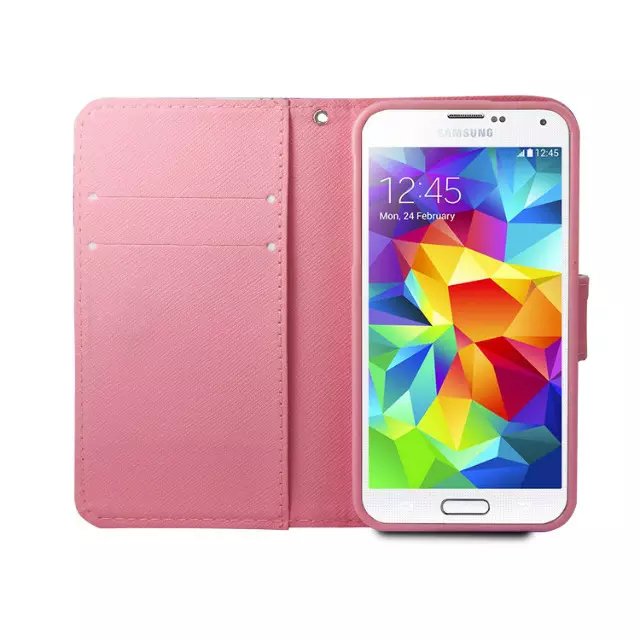 Galaxy S5 MINI case wallet leather case printed