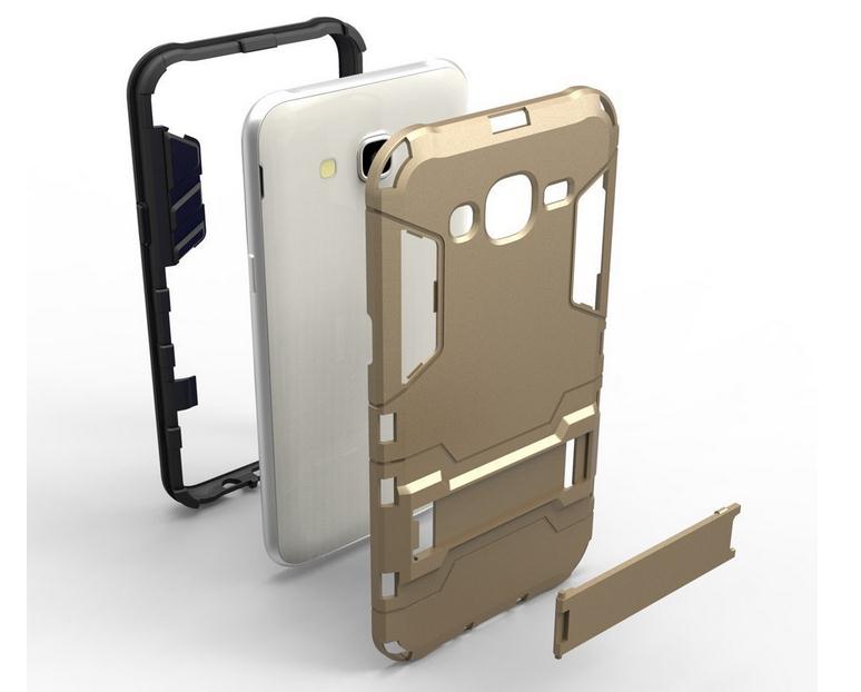 Galaxy J5 Case Heavy Duty Hybrid Kickstand Case