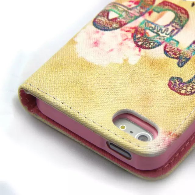 iPhone 4 4s case wallet leather case printed