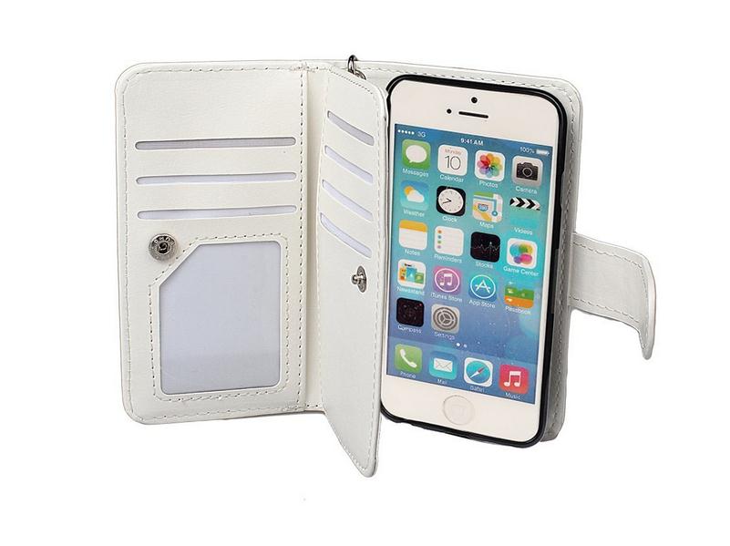 Iphone 5C detachable wallet leather case