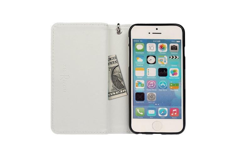 Iphone 5C detachable wallet leather case