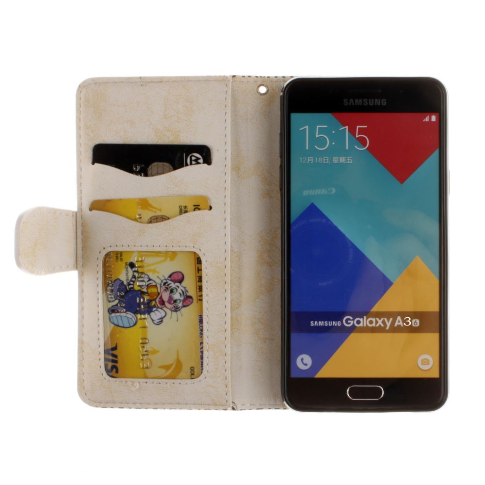 Galaxy A3 2016 printed ID wallet leather case