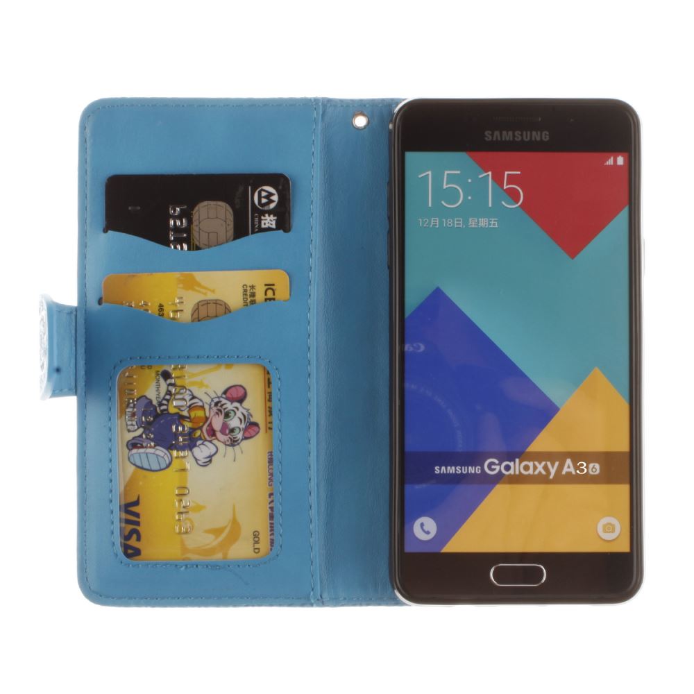 Galaxy A3 2016 printed ID wallet leather case