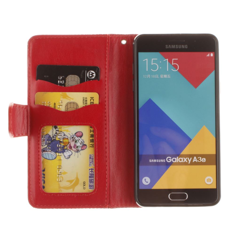 Galaxy A3 2016 printed ID wallet leather case