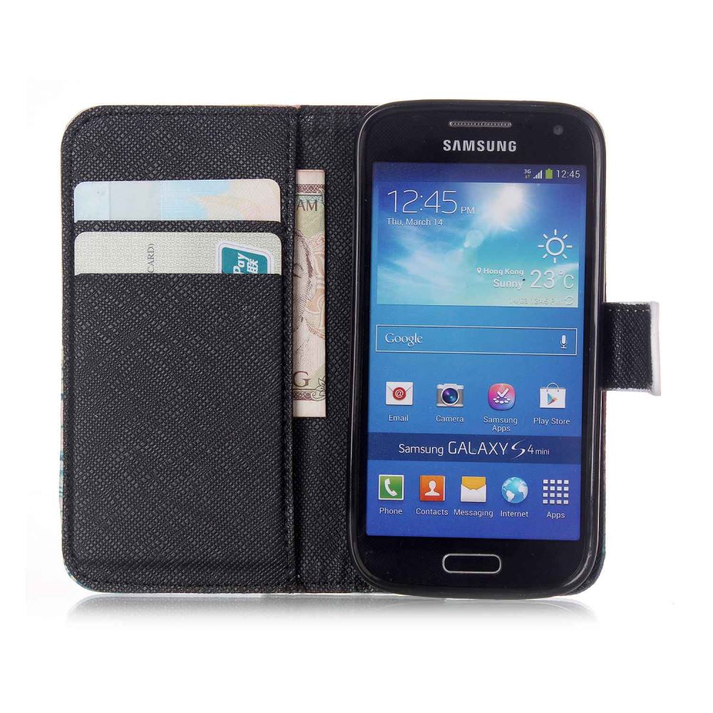 Galaxy S4 Mini case wallet leather case printed