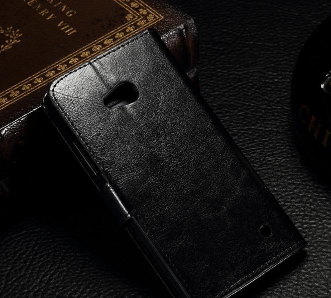 Lumia 550 vintage fine leather wallet case