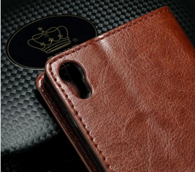 Sony Xperia X vintage fine leather wallet case