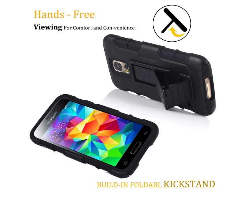 Galaxy S5 Mini Hybrid armor Case+Belt Clip Holster