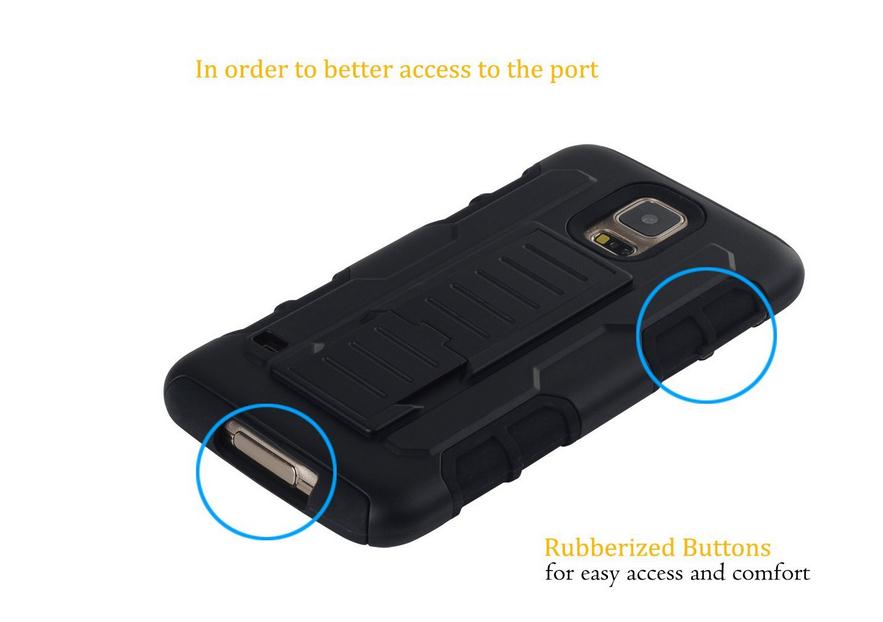 Galaxy S5 Mini Hybrid armor Case+Belt Clip Holster