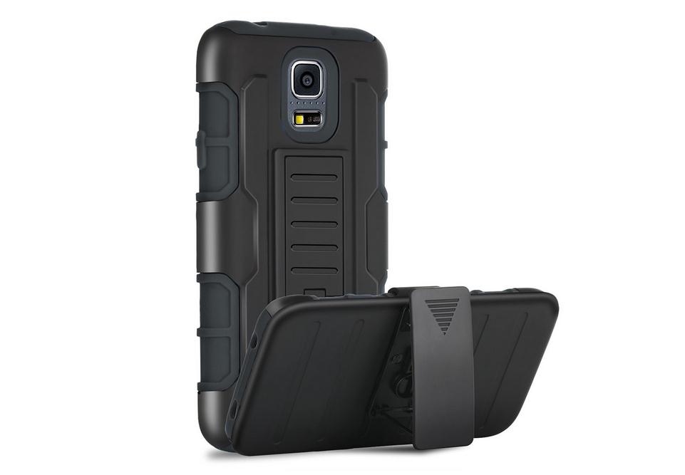 Galaxy S5 Mini Hybrid armor Case+Belt Clip Holster