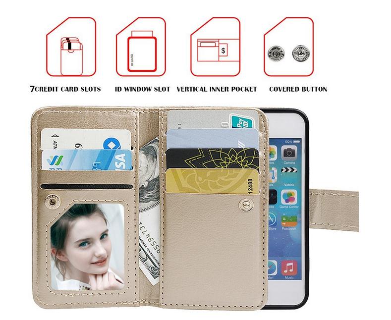 iPhone 5 5s se detachable wallet leather case