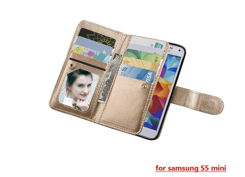 Galaxy S5 Mini detachable wallet leather case