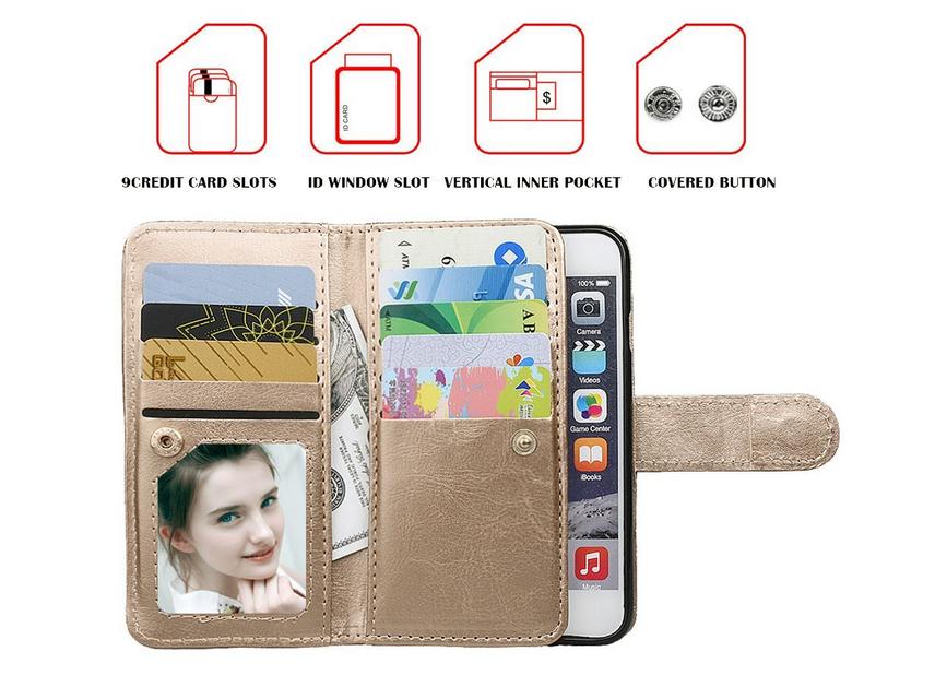 Galaxy S5 Mini detachable wallet leather case