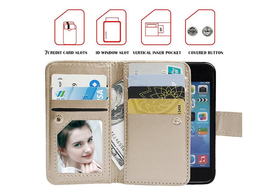 iPhone 5C detachable wallet leather case