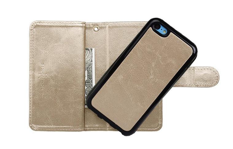 iPhone 5C detachable wallet leather case