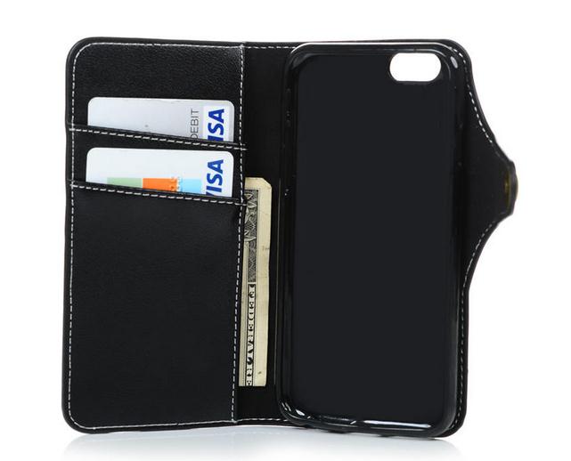 iPhone 6 6S case luxury Fine Leather wallet case