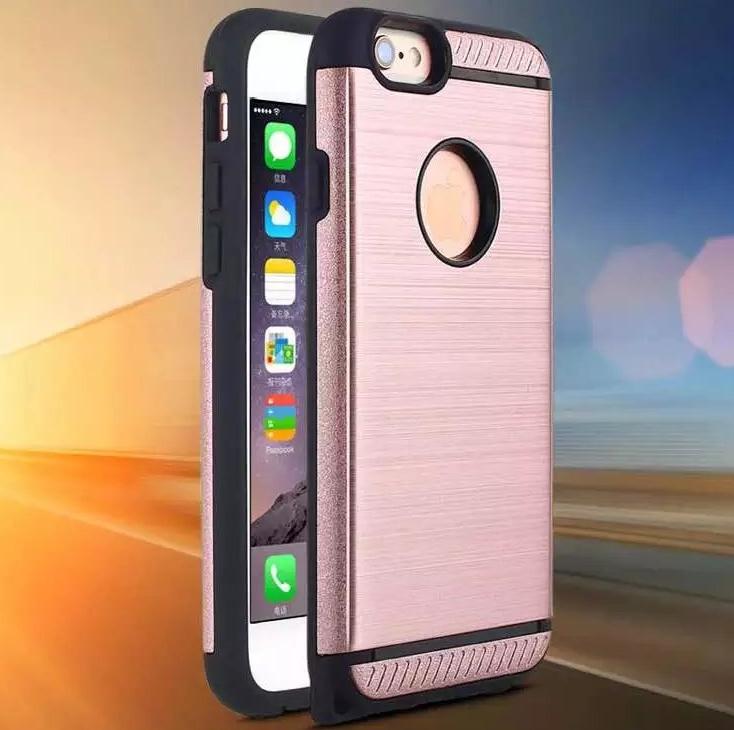 iPhone 6 6s case brushed metal heavy duty shockproof slim case