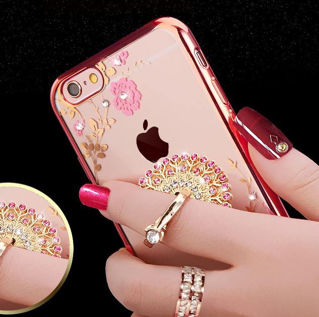 iPhone 6 6s Case soft gel tpu luxury bling shiny floral case