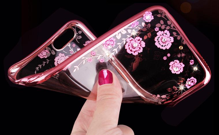 iPhone 6 6s Case soft gel tpu luxury bling shiny floral case