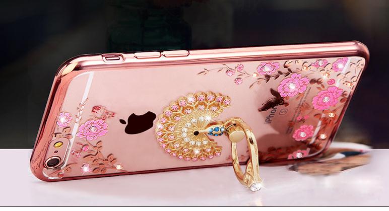 iPhone 6 6s Case soft gel tpu luxury bling shiny floral case