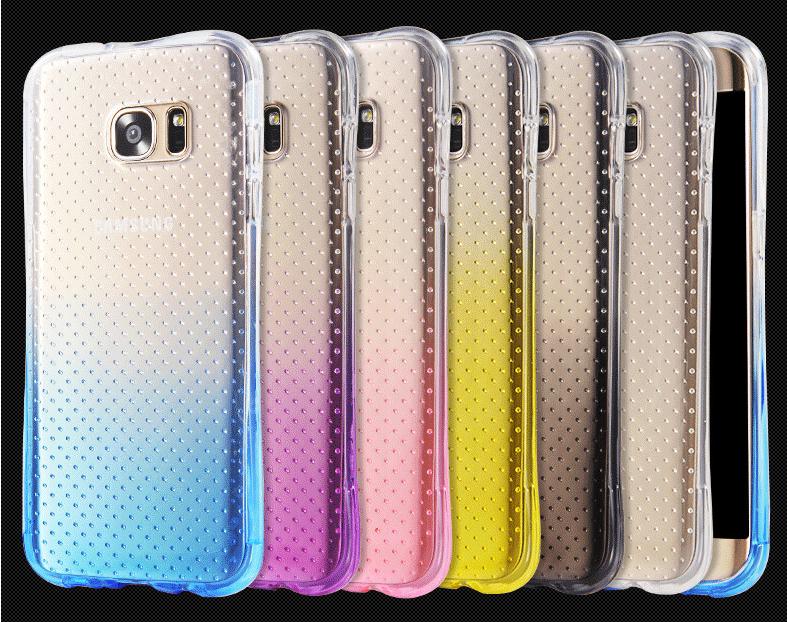 Galaxy S7 EDGE case TPU Soft Gel Changing Color Slim Shockproof Case