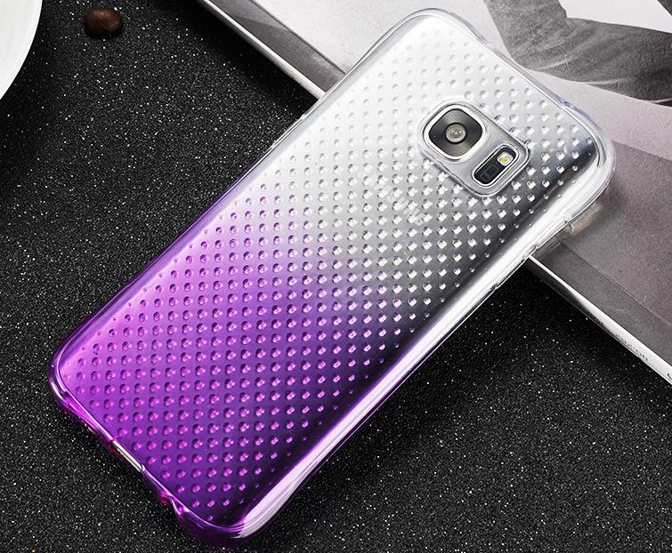 Galaxy S7 EDGE case TPU Soft Gel Changing Color Slim Shockproof Case