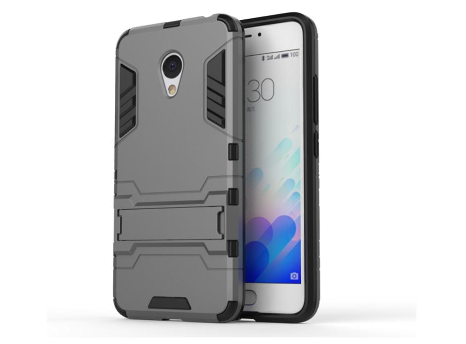 MEIZU M3S M3 Dual Defender Hybrid Kickstand Case