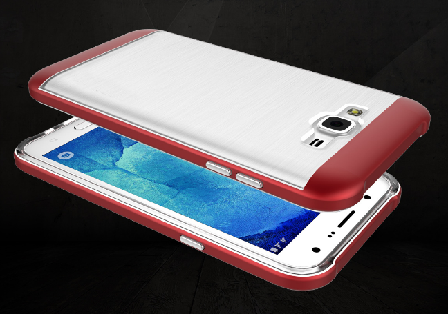 Galaxy J5 hybird bumper with clear back case