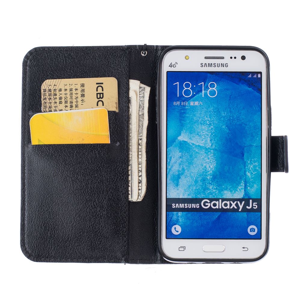 Samsung Galaxy J5 case wallet leather case printed