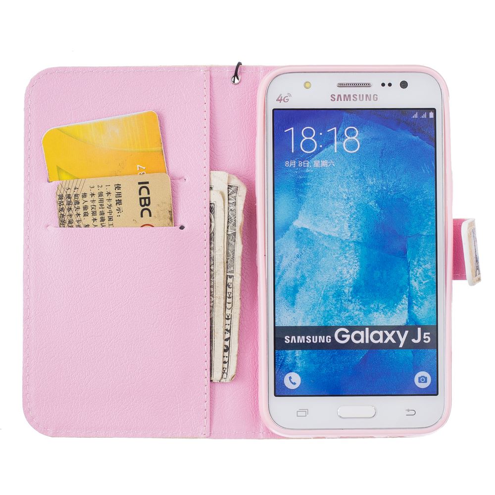 Samsung Galaxy J5 case wallet leather case printed