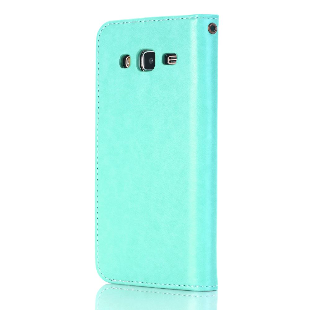 Galaxy J5 Premium Leather Embossing wallet Folio case