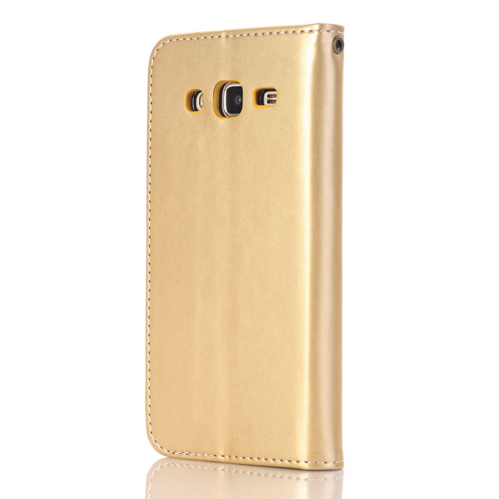 Galaxy J5 Premium Leather Embossing wallet Folio case