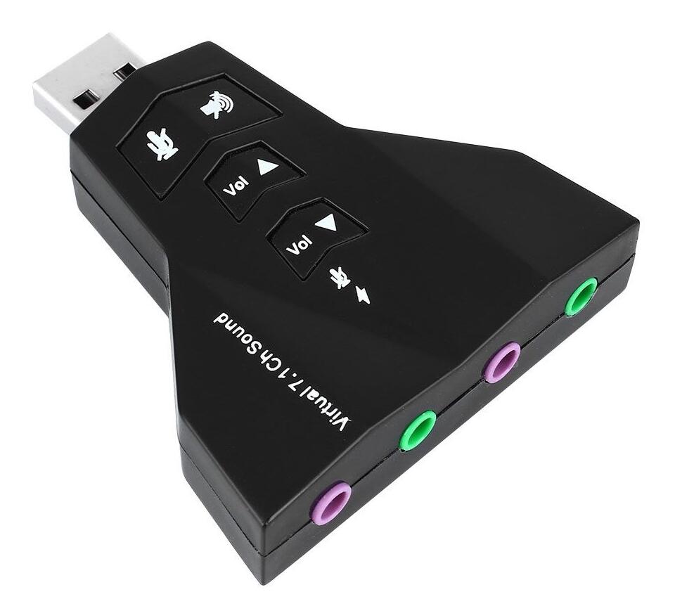 Virtual 7.1 Dual USB Sound Adapter