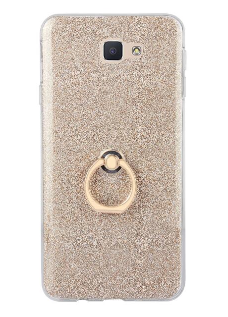 Gaxlaxy J5 Prime Soft tpu Bling Kickstand Case with Ring Rotary Metal Mount