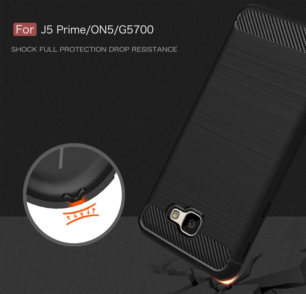 Galaxy J5 Prime case impact proof rugged case with carbon fiber