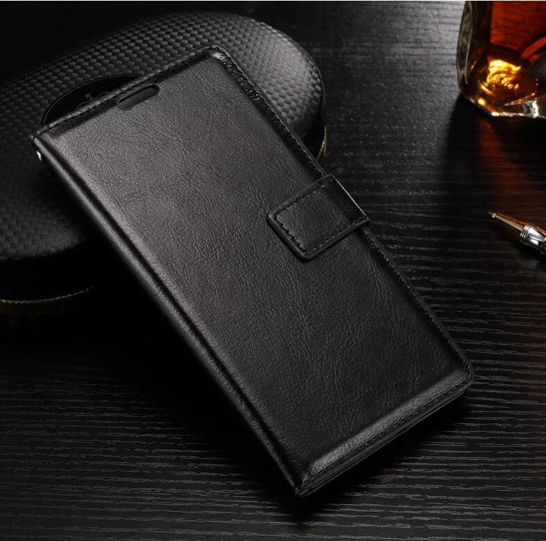 Galaxy J5 Prime Vintage Fine Leather Wallet Case - Black