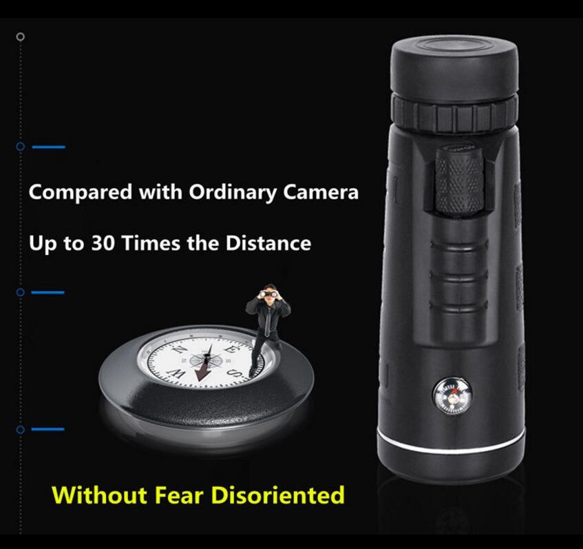 Monocular Telescope Travel HD Dual Focus Optical Prism 40X60 3st