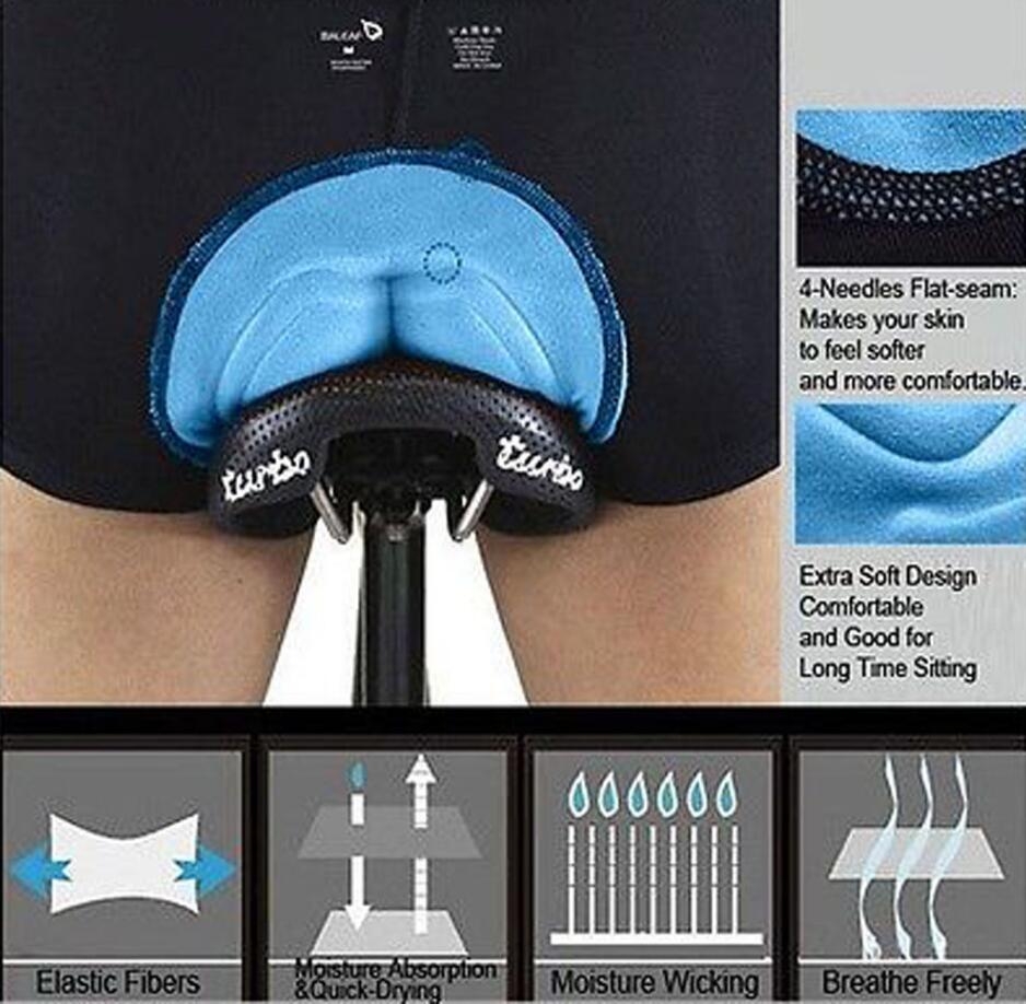 3D GEL Padded Bicycle Bike Cycling Underwear Shorts Pants Comfortable MEN-M