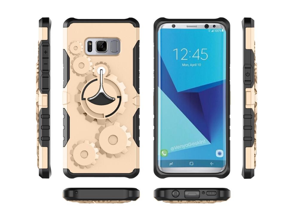 Galaxy S8 plus Case Heavy Duty Ring Rotate Kickstand Case Cover