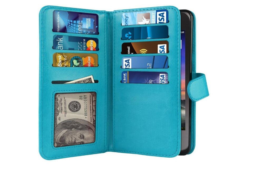 J3 PRO 2017 Case Double Wallet leather case 9 Card Slots