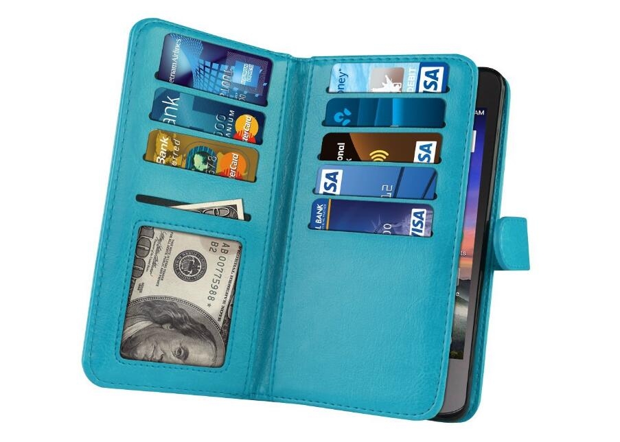 J3 PRO 2017 Case Double Wallet leather case 9 Card Slots